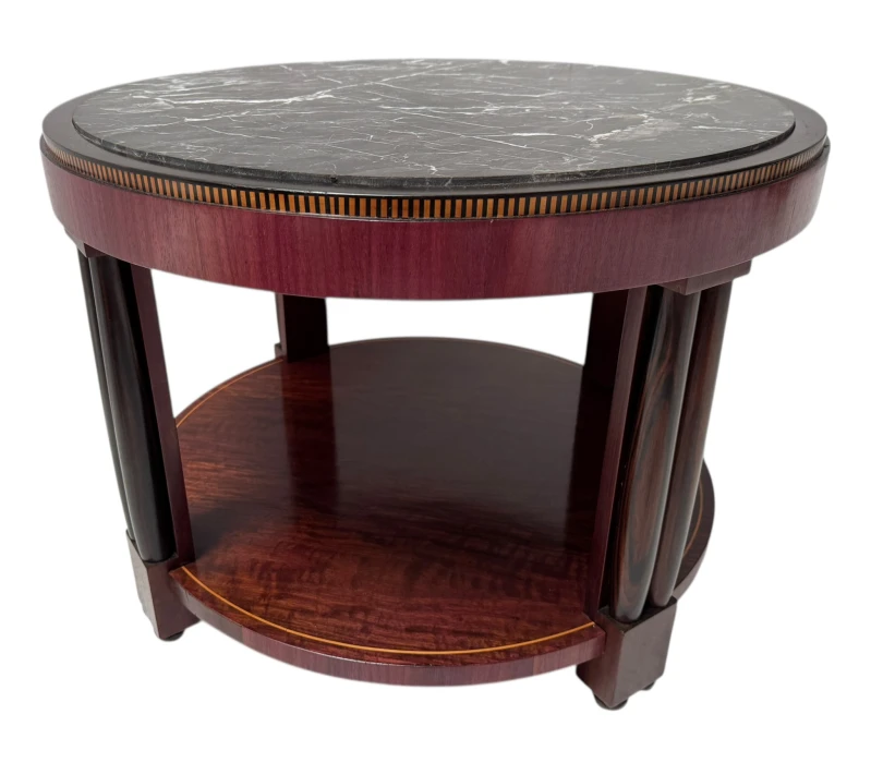 French Art Deco Coffee Table or Cocktail Table with Marble Top, 1930s